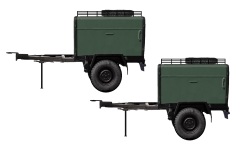 NPE Modellbau NA88331 - H0 HL 10 Militärgrün mit Dachträger (2 Stück)